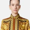 Barocco Silk Mini Shirt Dress