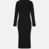 Baroque Buckle Cutout Midi Dress