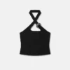 Baroque Buckle Ribbed Top