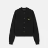 Cashmere-Cotton Knit Polo Cardigan