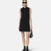 Cashmere-Wool Knit Shift Mini Dress