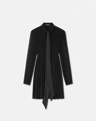 Crépe de Chine Lavalli&egrave;re Mini Dress