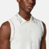 Embellished Cashmere-Blend Knit Vest