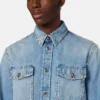 Embellished Denim Overshirt