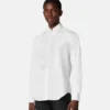 Embroidered Cotton-Poplin Evening Shirt