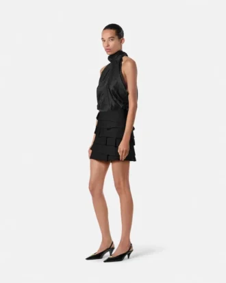 Envers-Satin Fitted Mini Skirt