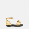 Gianni Ribbon Metallic Kids Sandals