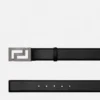 Greca Leather Belt  4 cm