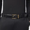 Greca Leather Belt  4 cm