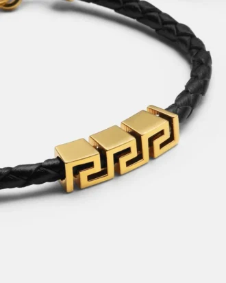 Greca Leather Bracelet
