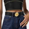 La Medusa Embellished Belt  4 cm