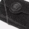 La Medusa Embellished Satin Clutch