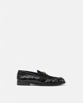 Medusa ’95 Croc-Effect Loafers