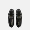 Medusa Embellished Satin Slippers