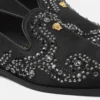 Medusa Embellished Satin Slippers