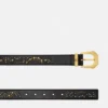 Medusa Heritage Studded Leather Belt 3 cm