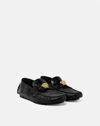 Medusa Leather Driver Shoes