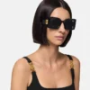Medusa Plaque Maxi Sunglasses
