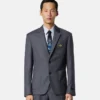 Micro-Checked Wool Blazer
