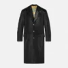 Plong&eacute; Leather Single-Breasted Coat