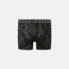 Printed Jacquard Cotton-Jersey Long Trunks