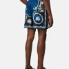 Printed Silk Twill Slim Shorts