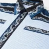 Printed Striped Cotton-Poplin Shirt