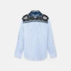 Printed Striped Cotton-Poplin Shirt