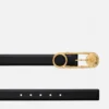 Safety Pin Leather Belt 3 cm