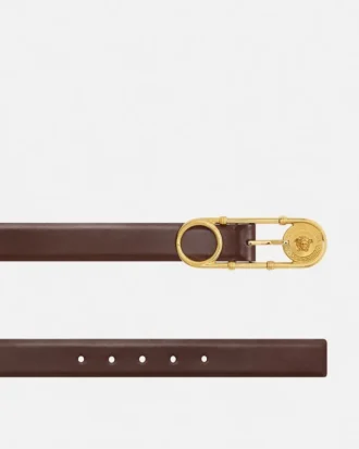 Safety Pin Leather Belt 3 cm