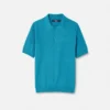 Silk-Cotton Knit Polo