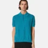 Silk-Cotton Knit Polo