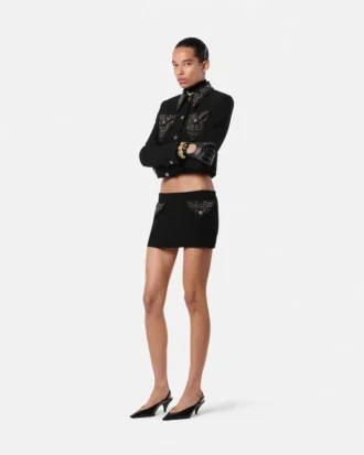 Studded Wool Crop Jacket