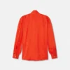 V Allover Jacquard Silk Lavalli&egrave;re Shirt