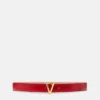 V Leather Belt 3 cm