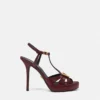 V Leather Sandals 120 mm