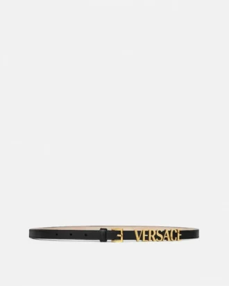 Versace Logo Leather Belt 1.5 cm