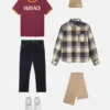 Versace Milano Tartan Kids Overshirt
