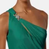 Viscose-Jersey Draped Gown