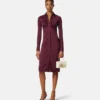 Viscose-Jersey Midi Shirt Dress