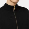 Wool-Blend Half-Zip Knit Sweater