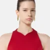 Wool-Blend Sculptural Mini Dress