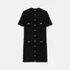 Wool-Cashmere Knit Shirt Dress